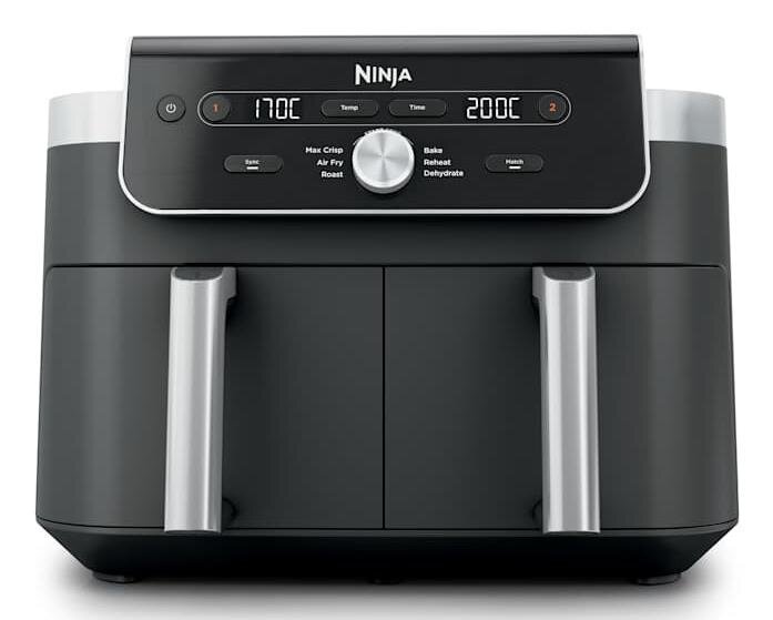 Ninja DualZone XL 6 in 1 karstā gaisa friteris, 9,5 l, 2470 W, pelēks (DZ901EU)