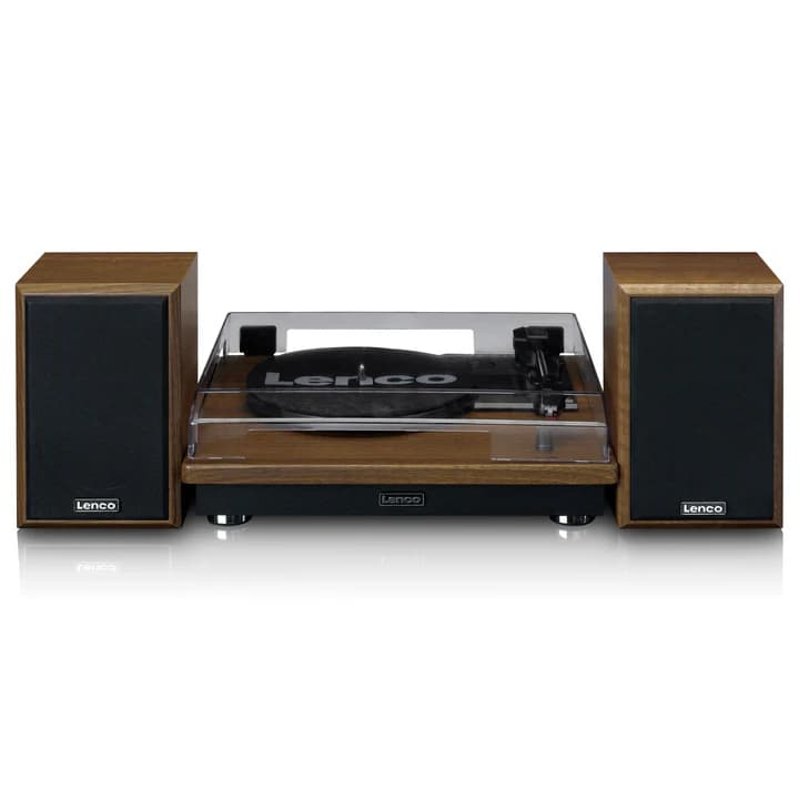 Lenco plašu atskaņotājs ar skaļruņiem, koka (LS-100WD)