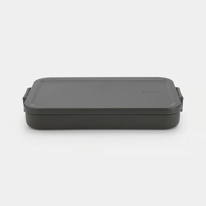 BRABANTIA Make &amp; Take pusdienu kārba, plakana, dark grey (202704)