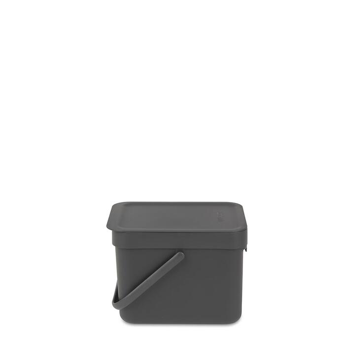 BRABANTIA atkritumu tvertne Sort &amp; Go, 6 l, grey (109720)