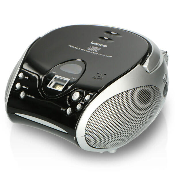 Lenco CD magnetola, melna/ sudraba (SCD-24