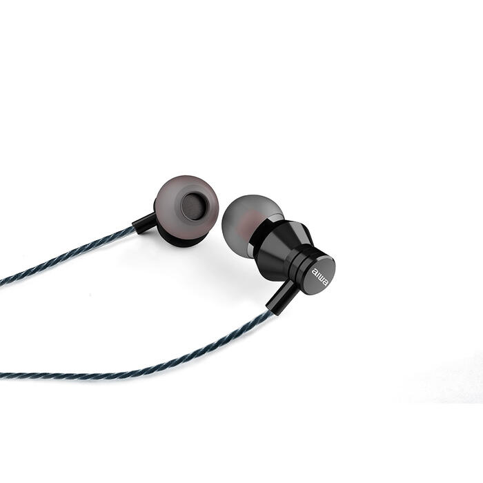 AIWA In-Ear stereo austiņas ar mikrofonu, melnas (USB) (ESTM-50USB-C/BK)