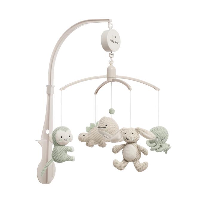 Baby's only muzikālais karuselis, dzīvnieki, 0+, Laurel green/ Warm linen (BO-815.023.062.50)