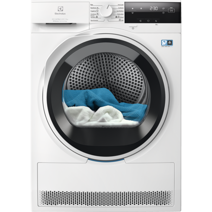 Electrolux veļas žāvētājs, siltumsūkņa, 9kg (EW8D394M)