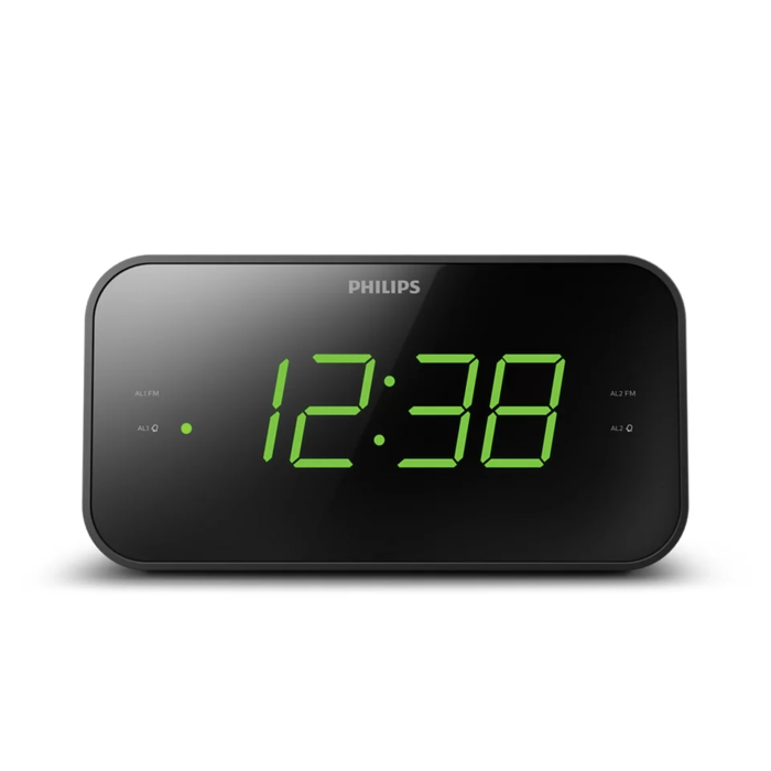 PHILIPS radio pulkstenis, melns (TAR3306/12)