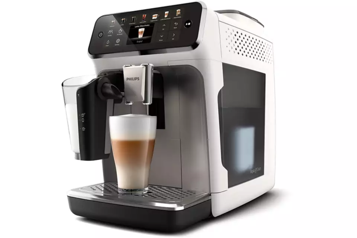 PHILIPS 4400 sērijas Pilnībā-automātisks Espresso kafijas automāts, balts (EP4443/70)