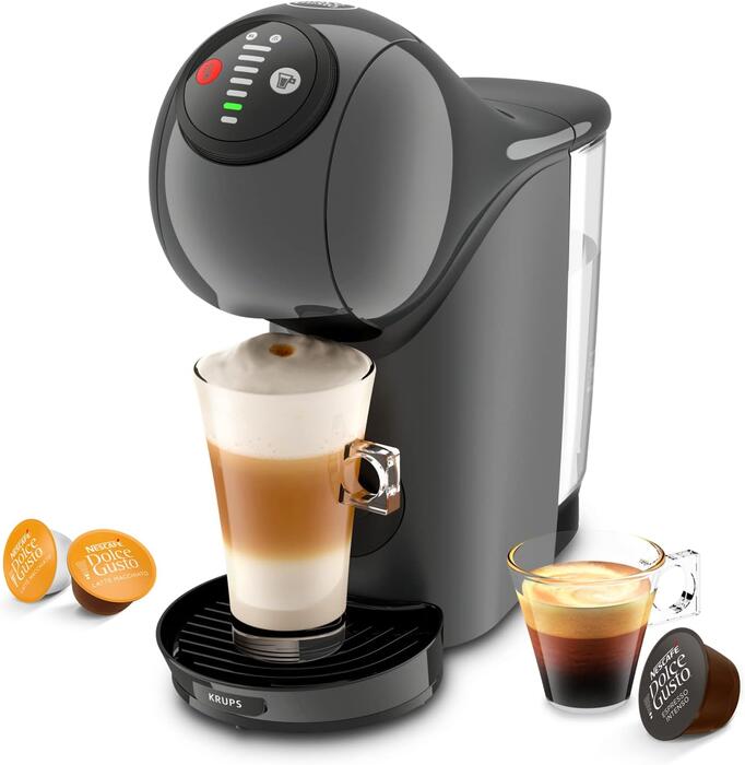 KRUPS kapsulu kafijas automāts ar Nescafe®Dolce Gusto® Genio S, pelēks (KP243B10)