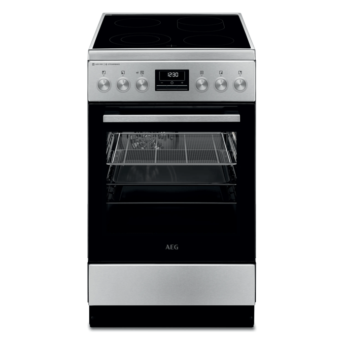 AEG keramiskā plīts, Steambake 6000. sērijas, nerūsējoša tērauda (CCB56490BM)