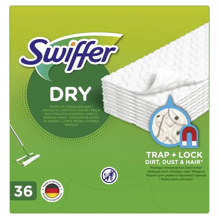 Swiffer Sweeper sausās salvetes, 36gab (80720721)