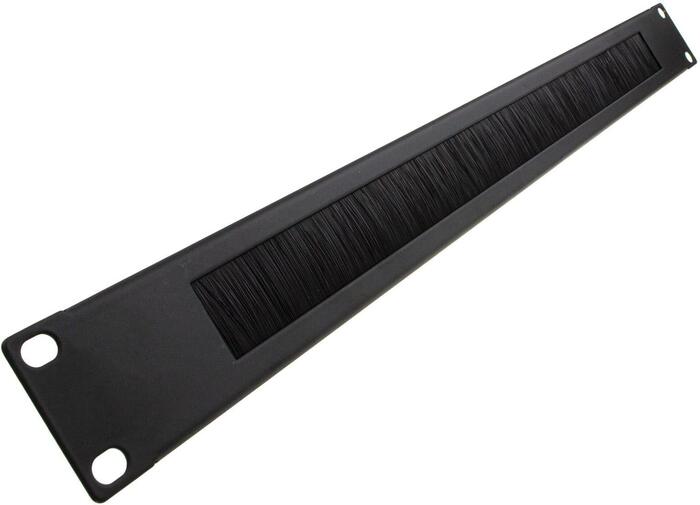 Rack brush panel 19``, 1U, black