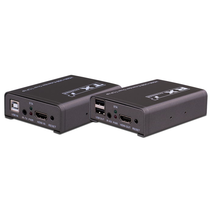 PR-HDKVMoNet  HDMI+USB+IR pagarinātājs pa vītā pāra