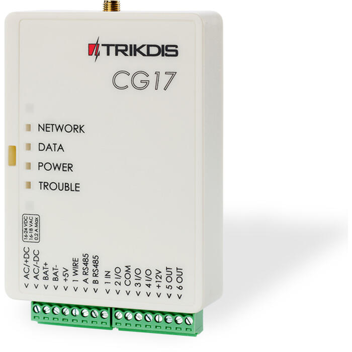 CG17  Trikdis Apsardzes panelis 1xIN +