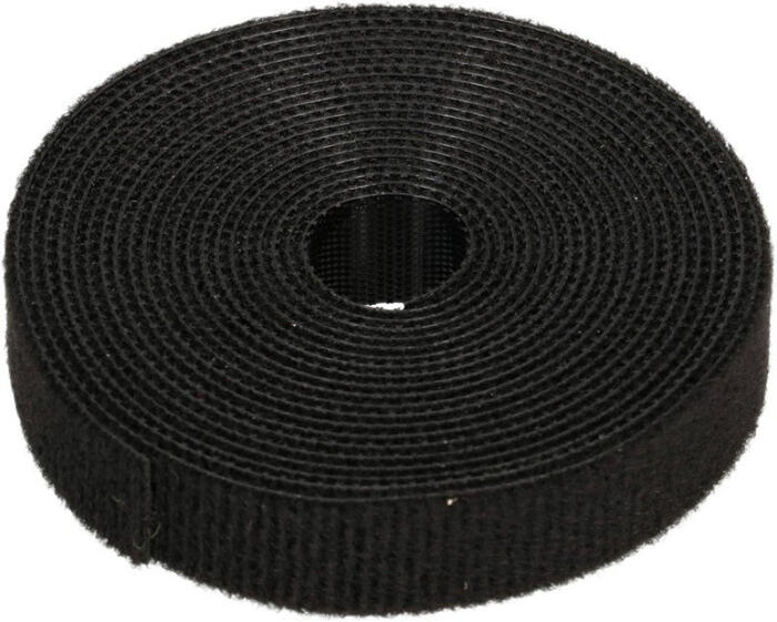 Velcro lente 12.5mm melna (3m)