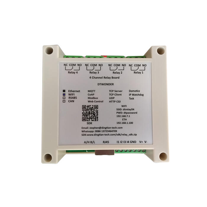 DT-R004  IP/WIFI 4 kanalu releja plate