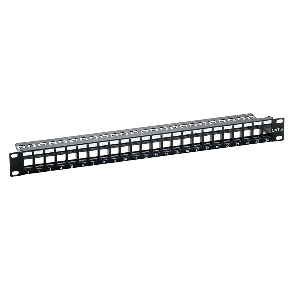 KEYSTONE panelis 1U-19" 24 porti MELNS