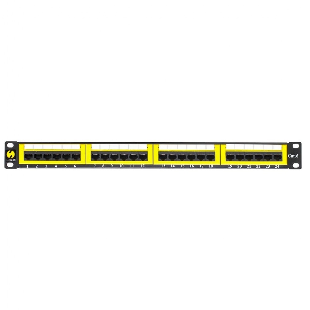 Patch panelis 1U-19" - RJ45x24porti MELNS