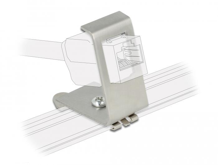 DIN-Rail adapteris 1xRJ45 Keystone modulim METĀLS