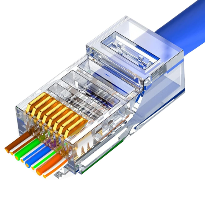 RJ45 CAT6 UTP EASY apzeltītie spraudņi