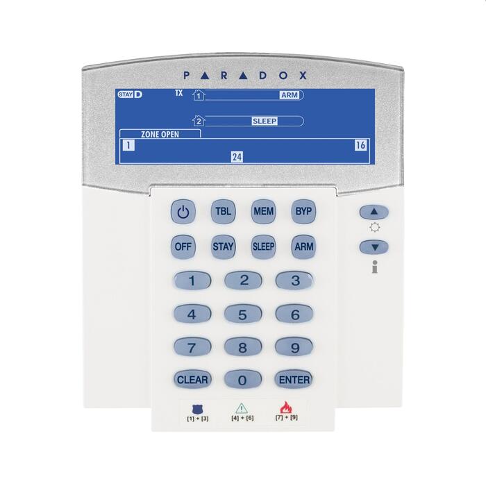 K38 Bezvadu LCD tastatūra Paradox 433MHz