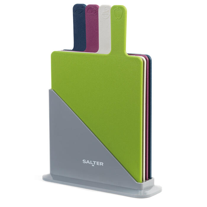 Salter BW047683EU7 Multicoloured 4-Piece Chopping Board Set
