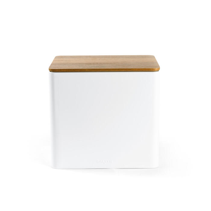 Salter BW128991W Toronto Bread Bin, White/Wooden