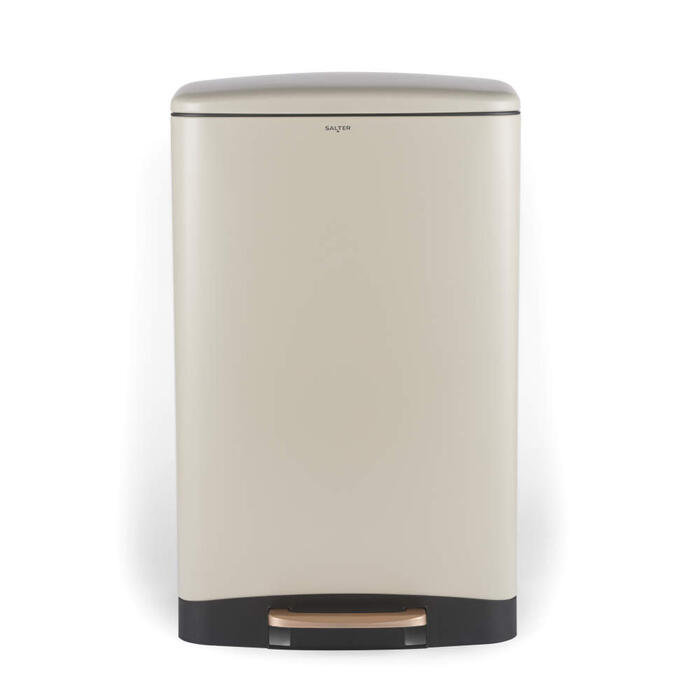 Salter BW14806 Pebble 50L Pedal Bin, Beige