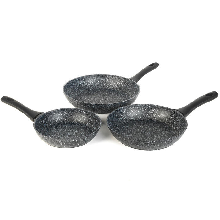 Salter BW11459BRMFOB Megastone Thermo Collar 3-Piece Frying Pan Set - 20/24/28cm