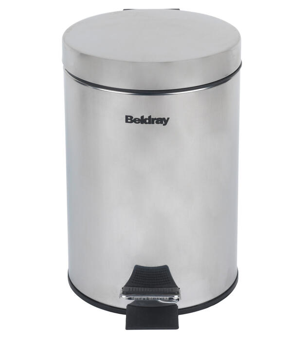 Beldray LA038098SSPFEU7 Soft-Close Pedal Bin 3 Litre, Stainless Steel