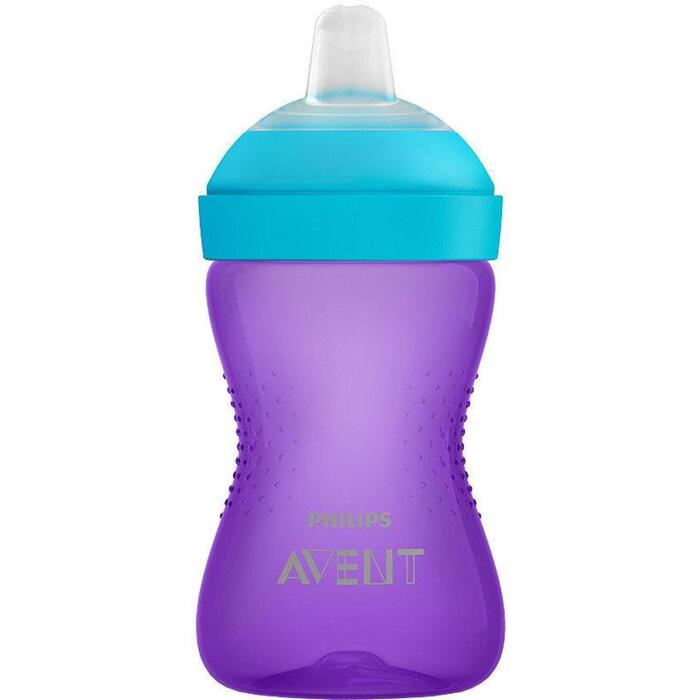 Philips Avent My Grippy mācību krūzīte ar mīkstu snīpi 300ml, 9M+, lillā (SCF802/02)