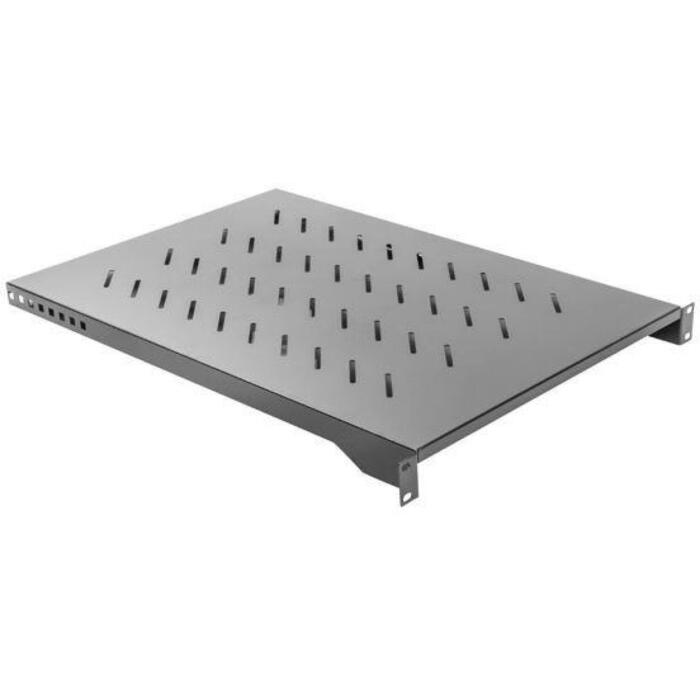 Lanberg Фиксированная полка 1U AK-1010-B, 483x750mm, 15kg, Черный, Металл (AK-1010-B)