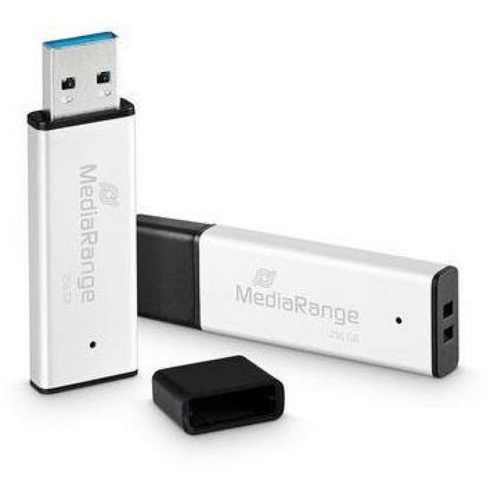 Mediarange USB флеш-накопитель MR1903, 256 ГБ, USB Type-A, 3.2 Gen 1, скорость чтения 220 МБ/с, скорость записи 140 МБ/с, алюминий (MR1903)