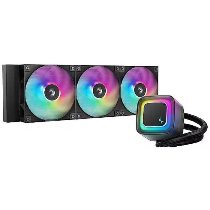 Deepcool Dzesētājs LE360 V2 R-LE360-BKAMMC-G-2, 75.89 cfm, 3 ventilatori, 31.6 dBA, 500-2100 rpm, PWM atbalsts (R-LE360-BKAMMC-G-2)