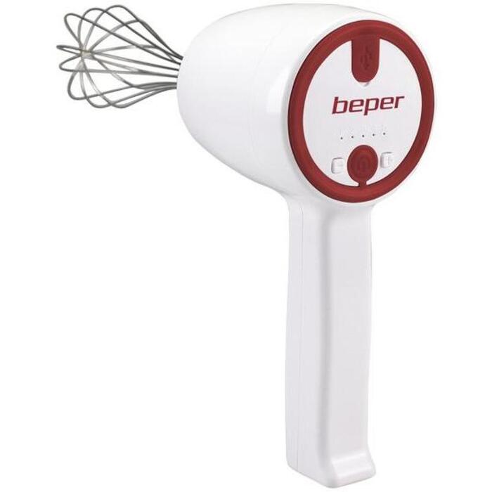 Beper Ручной миксер P102SBA007, 20W, 0.43kg, 185mm, 5 скоростей, беспроводной, 2 венчика в комплекте (P102SBA007)