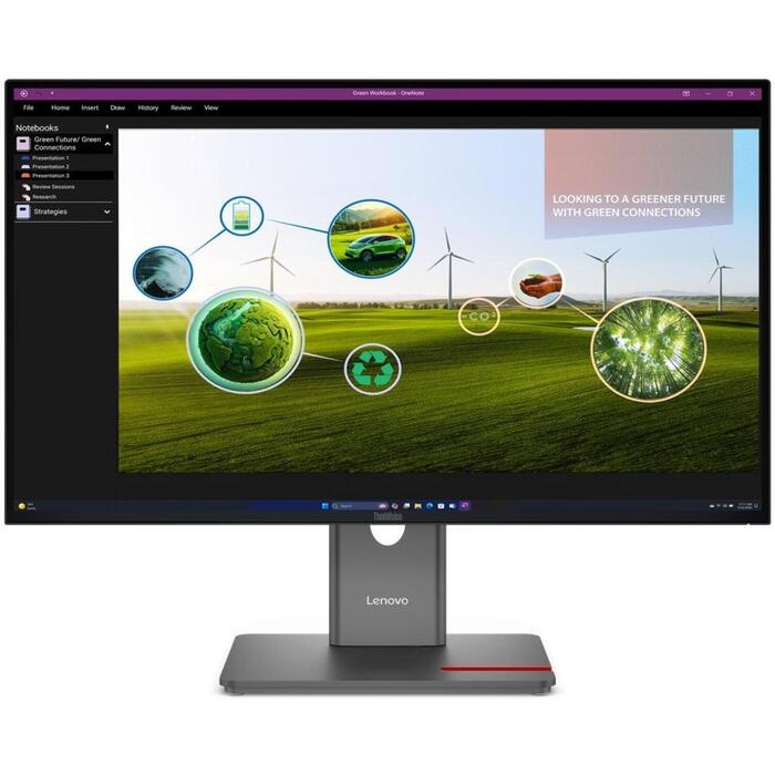 Lenovo ThinkVision P27Q-40 64A7GAT6EU, 27", IPS, 16:9, 120 Гц, 4 мс, 350 кд/м², HDMI 1, USB 3.2 Gen 1 хаб, VESA 100x100, матовый (64A7GAT6EU)