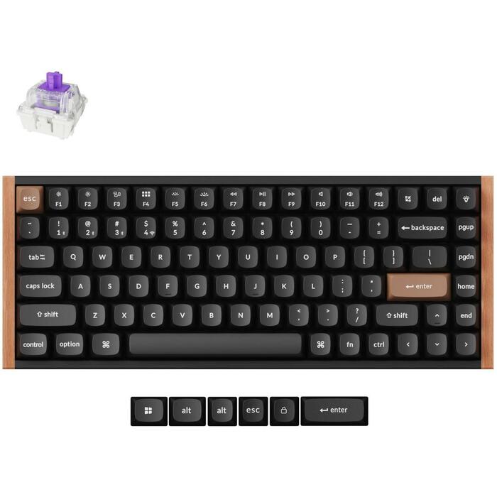 Keychron K2H-F1, klaviatūra, 75%, bezvadu un