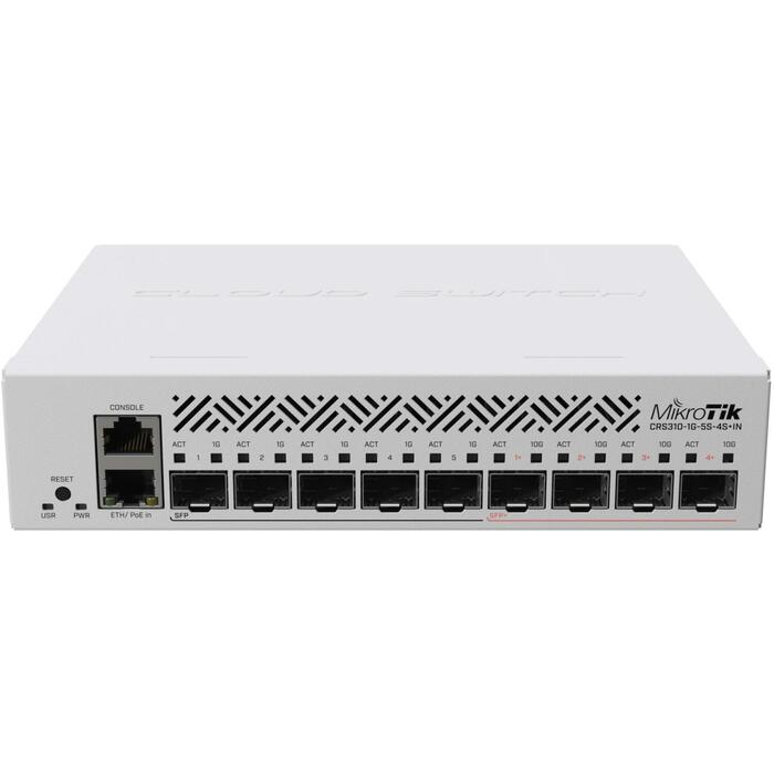 Mikrotik CRS310-1G-5S-4S+IN pārvaldāms komutators, 10G atbalsts