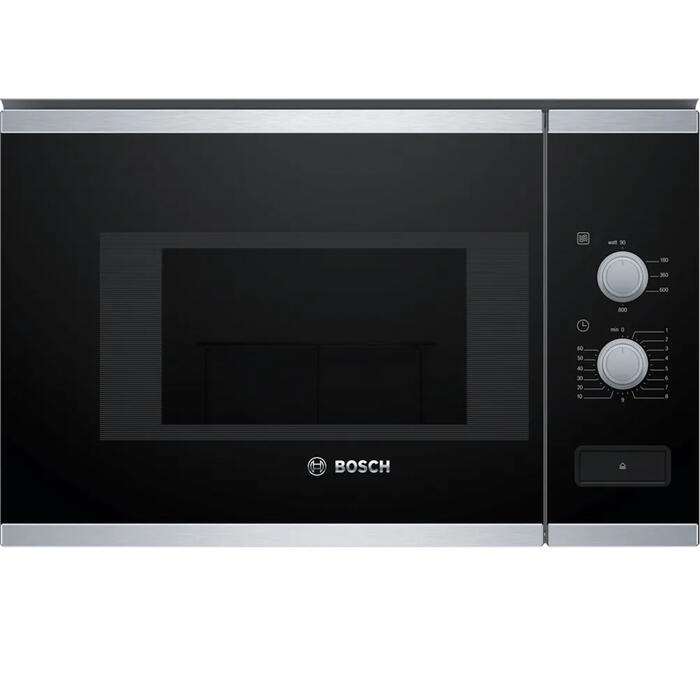 Встраиваемая микроволновая печь с объёмом 20 л и мощностью 800 Вт BFL520MS0 Нержавеющая сталь/Чёрный Bosch (BFL520MS0)