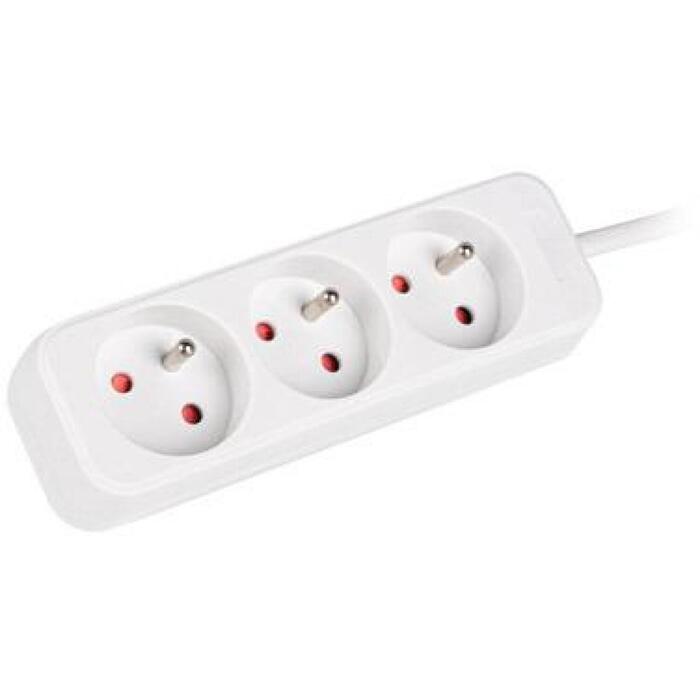 Lanberg Pagarinātājs PS0-03E-0300-W, 3m, 3xCEE 7/5