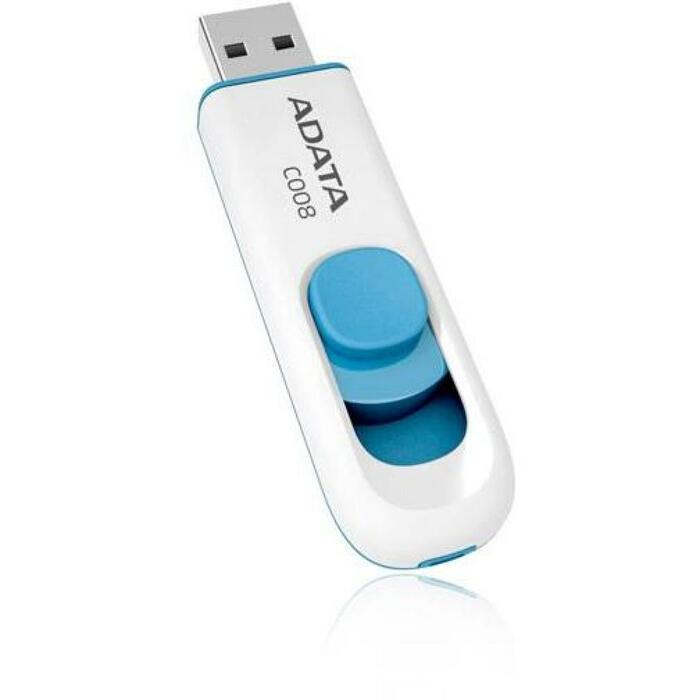 Adata USB флеш-накопитель AC008-32G-RWE 32GB, USB 2.0, USB Type-A, синий, белый (AC008-32G-RWE)