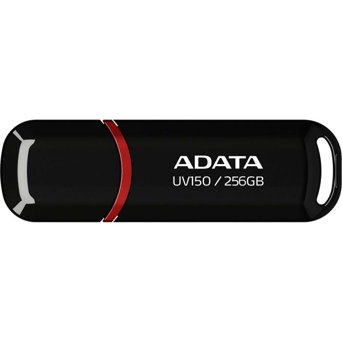 Adata USB флеш-накопитель AUV150-256G-RBK 256 ГБ, USB Type-A, 3.2 Gen 1, скорость чтения 100 МБ/с, черный (AUV150-256G-RBK)