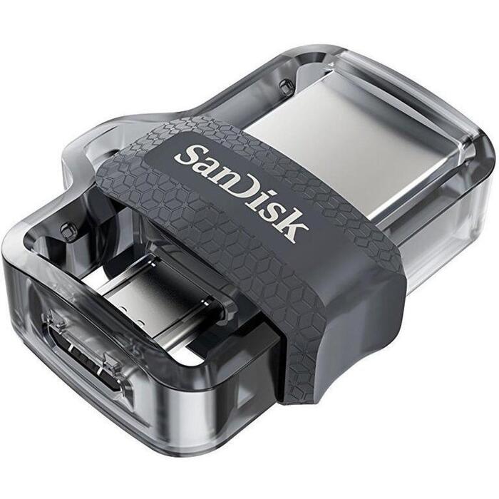 SanDisk USB флеш-накопитель SDDD3-128G-G46, 128 ГБ, USB Type-A / Micro-USB, скорость чтения 150 МБ/с, слайдер (SDDD3-128G-G46)