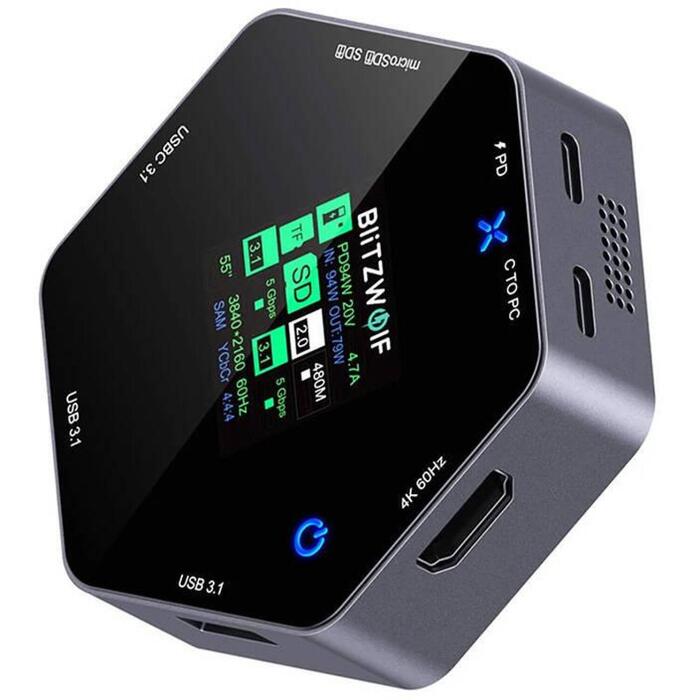 Blitzwolf BW-TH16 8-in-1 dokstacija, USB-C, 100W