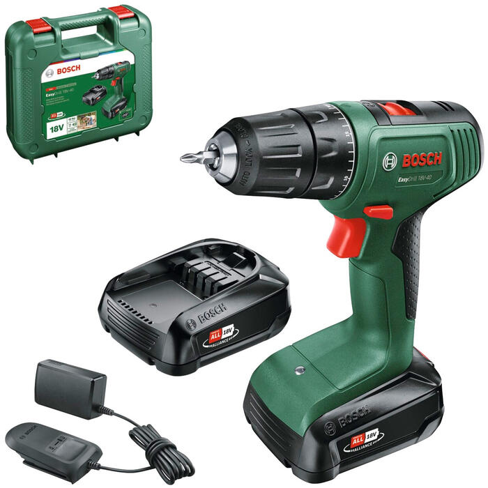 Аккумуляторная дрель-шуруповерт 18В (2x2.0Ач) Easy Drill 18V-40 06039D8005 BOSCH (06039D8005)