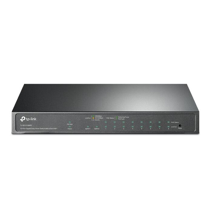 TP-LINK TL-SG1210MPE komutators, 9xGigabit RJ45, 1xSFP/RJ45