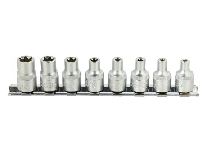 TORX uzgaļu komplekts E4-E14, CrV tērauds