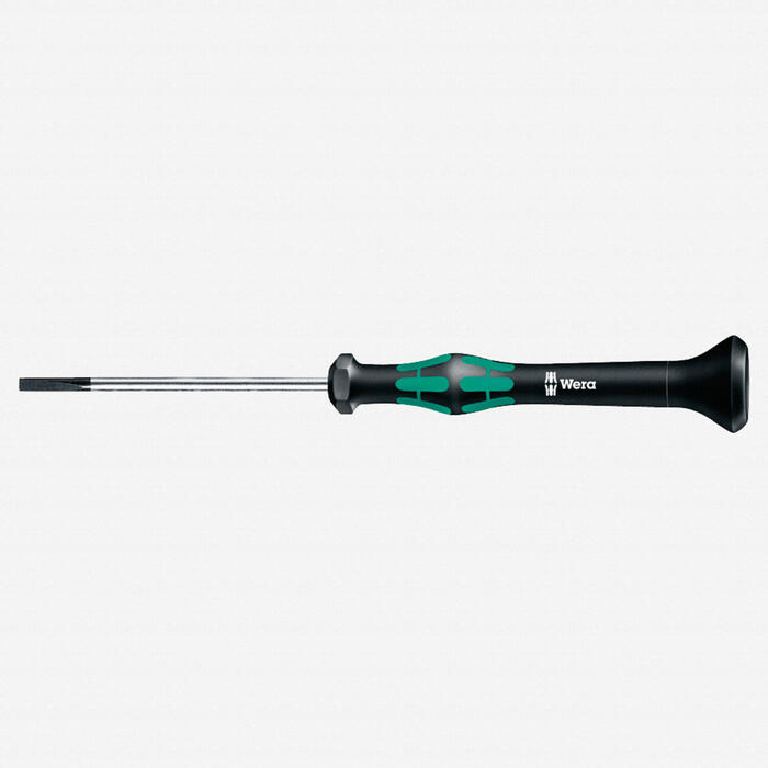 Precizitātes plakanais skrūvgriezis 2 x 50mm, Wera, 05118017001, Slotted 2.0mm, melna apdare (05118017001)