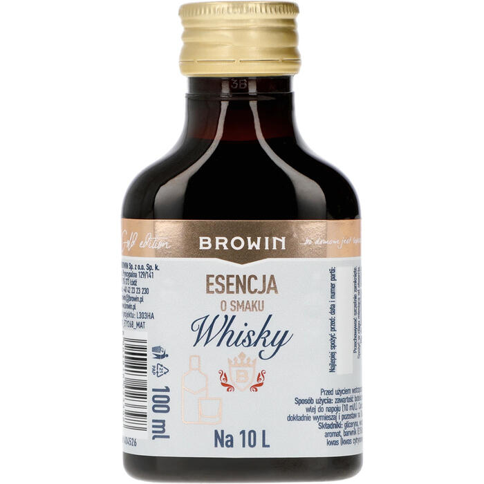 Browin Viskira esence 404526, 100ml, 10l, klasiskā garša, vaniļas ozola iesala rudzu aromāts (404526)