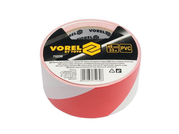 Vorel Brīdinājuma lente 75230, 48mm, 33m