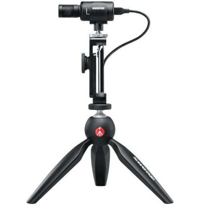 Shure MV88+ VIDEO KIT, настольный микрофон, MV88+DIG-VIDKIT, 24 бит, 48 кГц, 3.5 мм, USB, 1 см, 180 г, кардиоидный (MV88+DIG-VIDKIT)