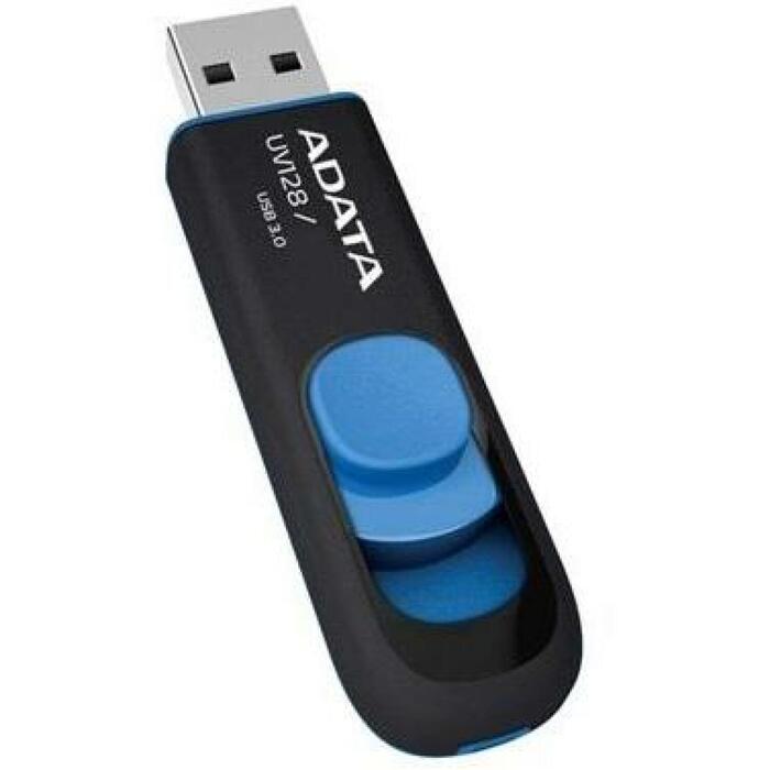 Adata USB флеш-накопитель AUV128-32G-RBE 32GB, USB 3.2 Gen 1, Слайд, Черный, Синий (AUV128-32G-RBE)